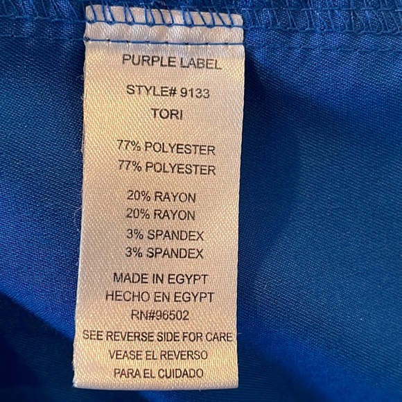 Healing Hands Tori yoga knit waistband Scrub Pants blue size 2X style 9133 - Picture 6 of 7